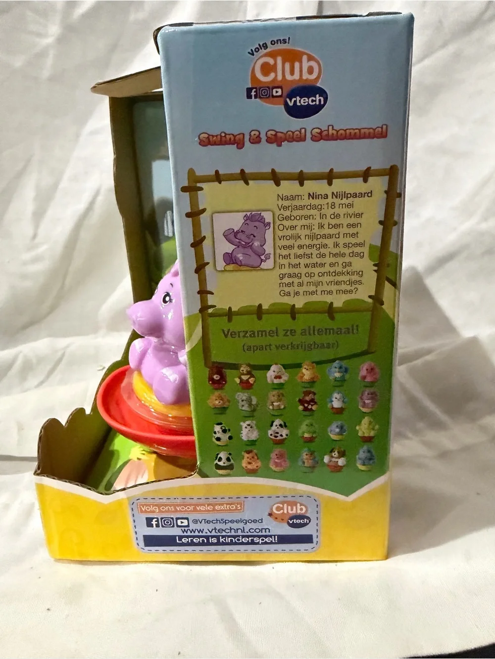 ZomiZoo Swing & Speel Hippo Swing - Green & Purple